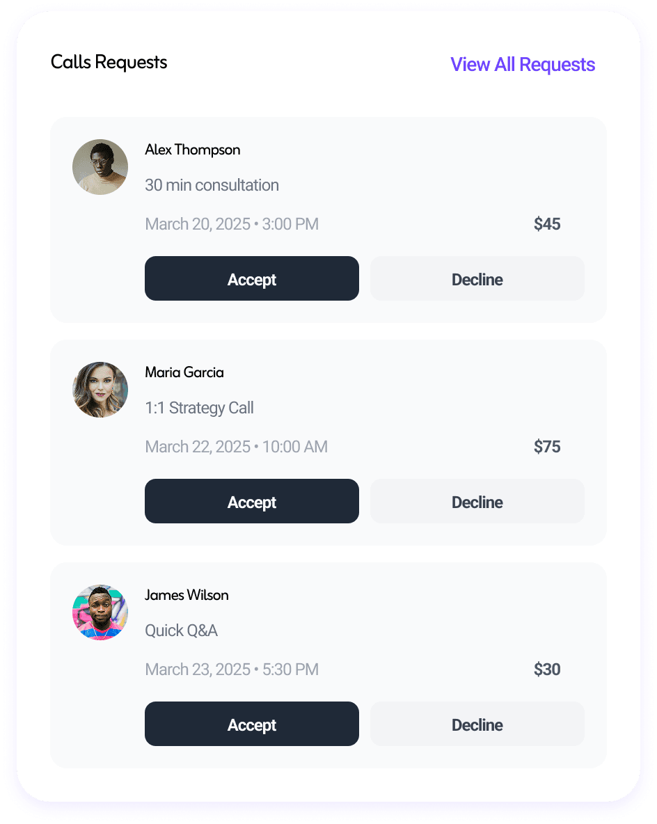 Your time is valuable feature